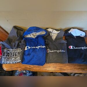 Champion Youth Large & Ault Small Blue Hoodie